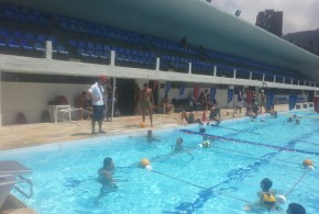 Teste funcional de desempenho da agilidade realizado na piscina do Botafogo