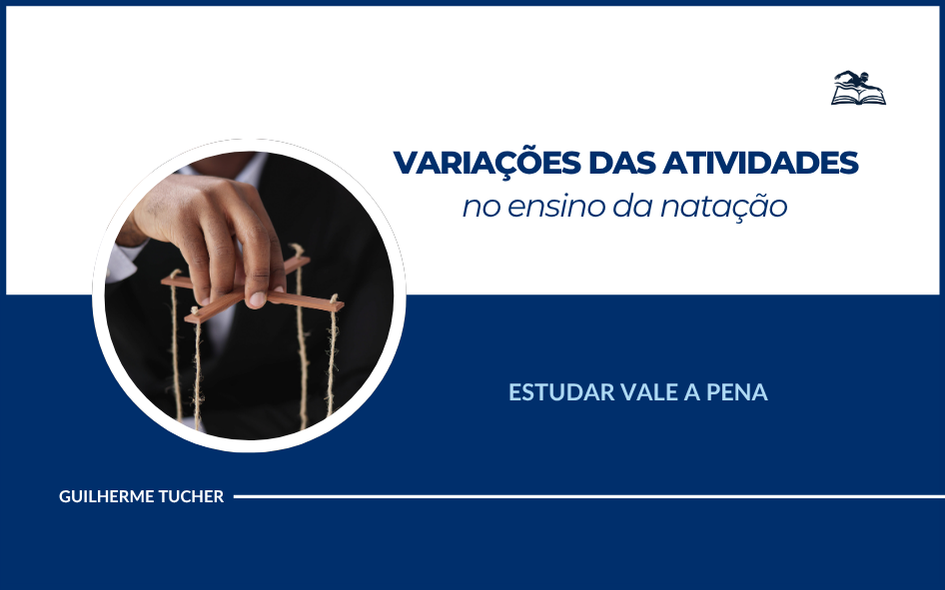 Professor usando restrições no ensino da natação com aluno em piscina