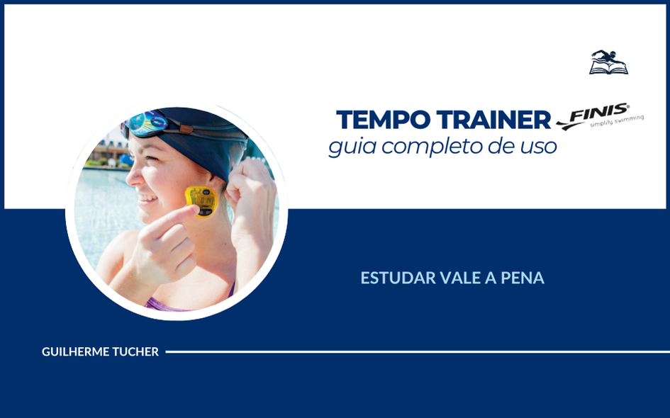 nadadora usando o tempo trainer da FINIS
